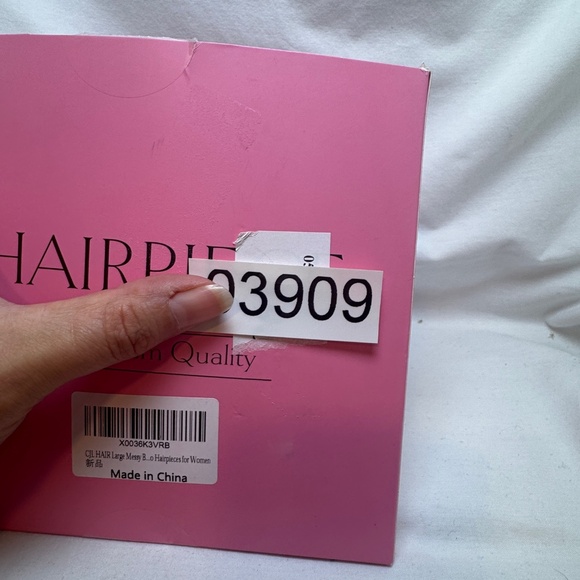 Synthetic Hair Bun Elastic Messy Curly Salt and Pepper Gray Chic Trendy - Picture 6 of 6